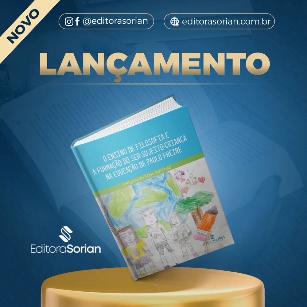 Capa do livro O ensino de filosofia e a formação do ser-sujeito-criança na educação de Paulo Freire